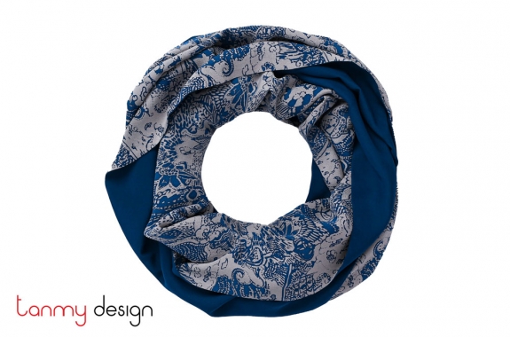 Silk scarf LOUISA - Blue Faifo